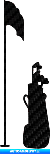 Samolepka Golfista 010 levá 3D karbon černý