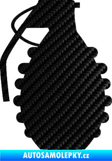 Samolepka Granát 002 levá 3D karbon černý