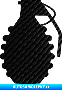 Samolepka Granát 002 pravá 3D karbon černý
