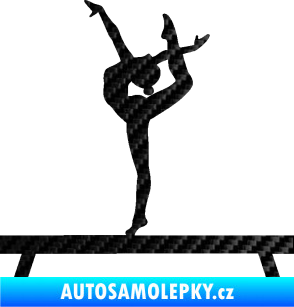 Samolepka Gymnastka 003 levá kladina 3D karbon černý