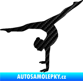 Samolepka Gymnastka 005 levá 3D karbon černý