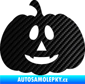 Samolepka Halloween 017 levá dýně 3D karbon černý