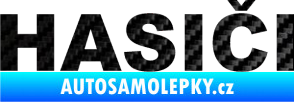 Samolepka HASIČI 3D karbon černý