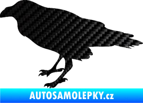 Samolepka Havran 001 levá 3D karbon černý