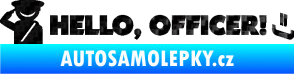 Samolepka Hello, Officer! 3D karbon černý