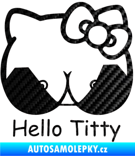 Samolepka Hello Titty 3D karbon černý