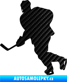Samolepka Hokejista 009 levá 3D karbon černý