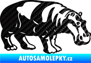 Samolepka Hroch 003 pravá 3D karbon černý