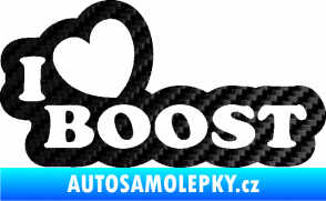 Samolepka I love boost 001 3D karbon černý