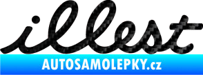 Samolepka Illest 001 3D karbon černý