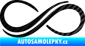 Samolepka Inifinity 001 levá 3D karbon černý
