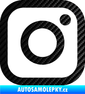Samolepka Instagram logo 3D karbon černý