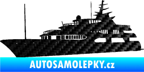 Samolepka Jachta 004 levá 3D karbon černý