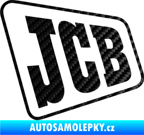 Samolepka JCB - jedna barva 3D karbon černý