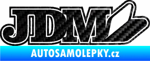 Samolepka JDM 001 symbol 3D karbon černý
