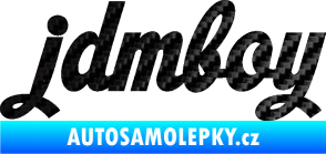 Samolepka Jdm boy nápis 3D karbon černý