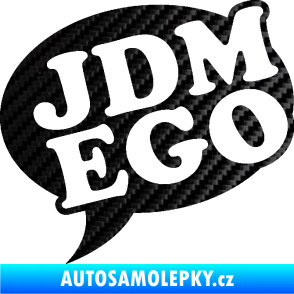 Samolepka JDM Ego 3D karbon černý