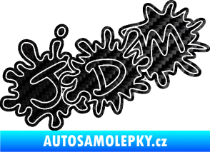 Samolepka JDM kaňky 002 3D karbon černý