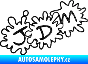 Samolepka JDM kaňky 3D karbon černý