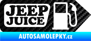 Samolepka Jeep juice symbol tankování 3D karbon černý