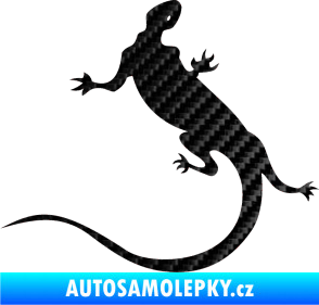 Samolepka Ještěrka 004 levá 3D karbon černý