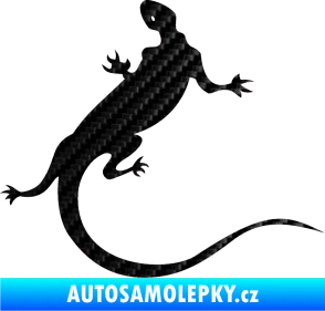 Samolepka Ještěrka 004 pravá 3D karbon černý