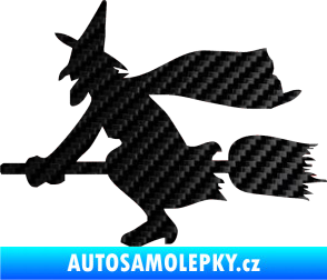 Samolepka Ježibaba levá 3D karbon černý