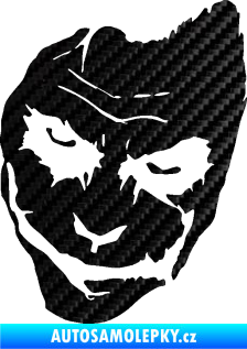 Samolepka Joker 002 levá tvář 3D karbon černý