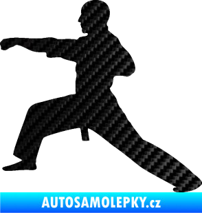 Samolepka Judo 001 levá 3D karbon černý