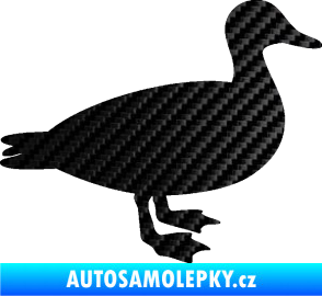 Samolepka Kachna 002 pravá 3D karbon černý
