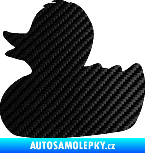 Samolepka Kachnička 001 levá 3D karbon černý
