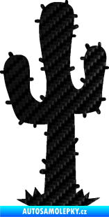 Samolepka Kaktus 001 levá 3D karbon černý