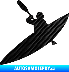 Samolepka Kanoista 001 levá 3D karbon černý