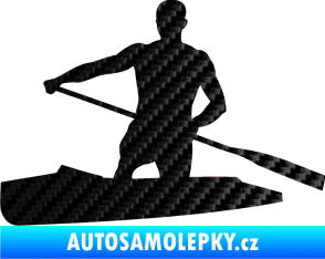 Samolepka Kanoista 002 levá 3D karbon černý
