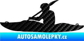 Samolepka Kanoista 003 levá 3D karbon černý