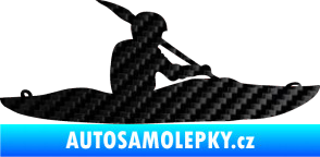 Samolepka Kanoista 003 pravá 3D karbon černý