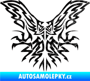 Samolepka Kapota 037 tatto dravec 3D karbon černý