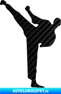 Samolepka Karate 001 levá 3D karbon černý