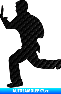 Samolepka Karate 002 levá 3D karbon černý