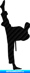 Samolepka Karate 005 levá 3D karbon černý