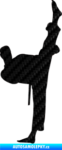 Samolepka Karate 005 pravá 3D karbon černý