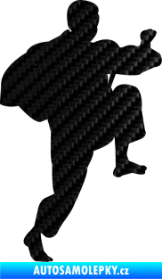 Samolepka Karate 007 pravá 3D karbon černý