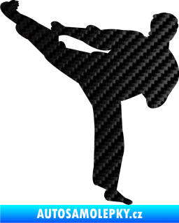 Samolepka Karate 008 levá 3D karbon černý