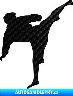 Samolepka Karate 009 pravá 3D karbon černý
