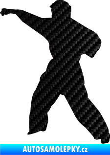 Samolepka Karate 010 levá 3D karbon černý