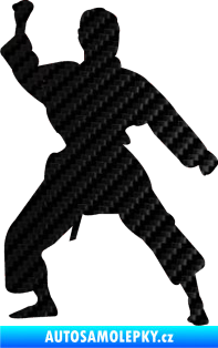 Samolepka Karate 011 levá 3D karbon černý