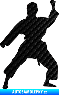 Samolepka Karate 011 pravá 3D karbon černý