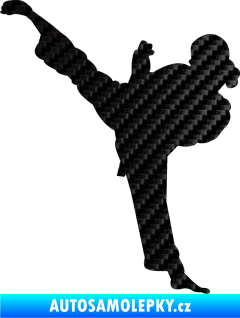 Samolepka Karate 012 levá 3D karbon černý