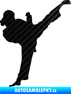 Samolepka Karate 012 pravá 3D karbon černý