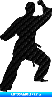 Samolepka Karate 014 levá 3D karbon černý